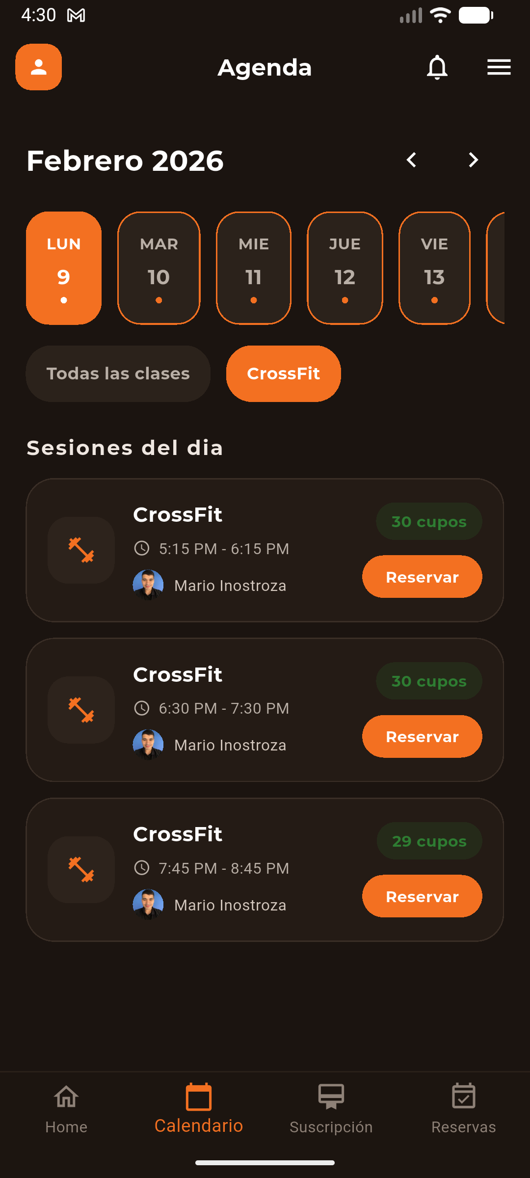 Pantalla de asistencia en vivo
